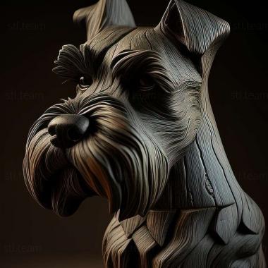 3D model Zwergschnauzer dog (STL)